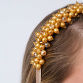 Diadema Tejida Dorado Musa